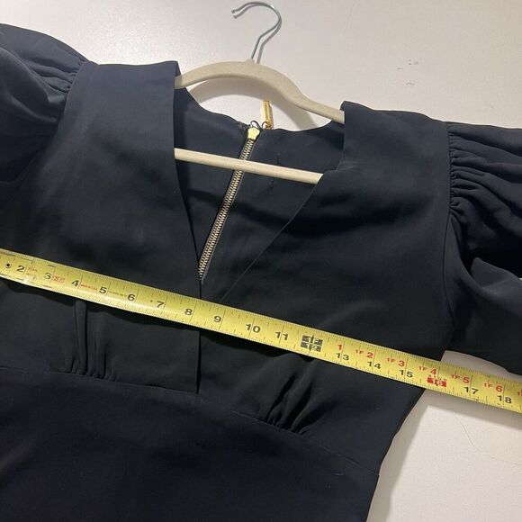 Silvia Tcherassi Blouse Size S Plunging V Neck Dramatic Puff Sleeve Avant Garde - Picture 6 of 8